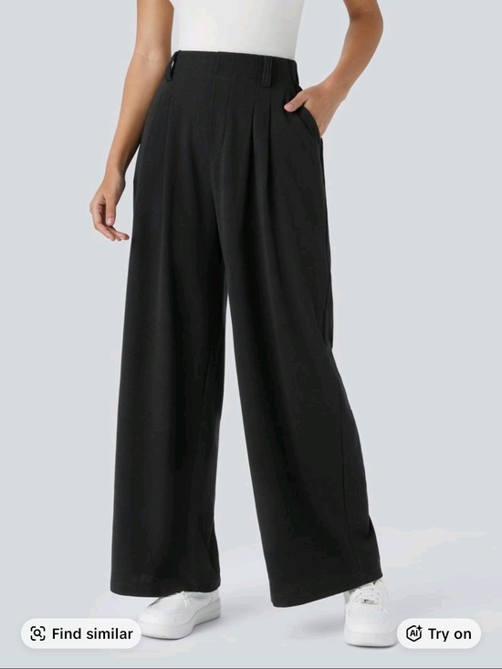 HALARA Pants - Halara Flex High Waisted Pocket Wide Leg Waffle Work Pants